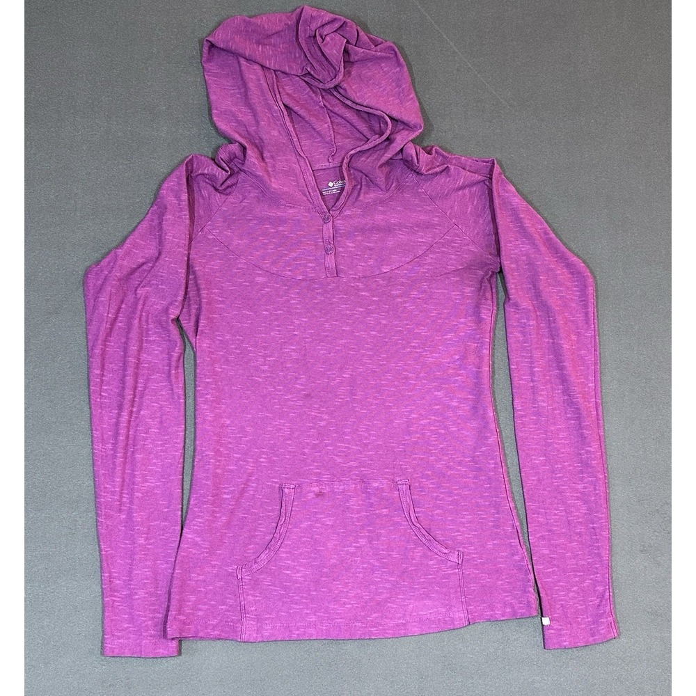 Columbia Hoodie Womens Magenta Lightweight Athleisure Hiking Yoga Size S